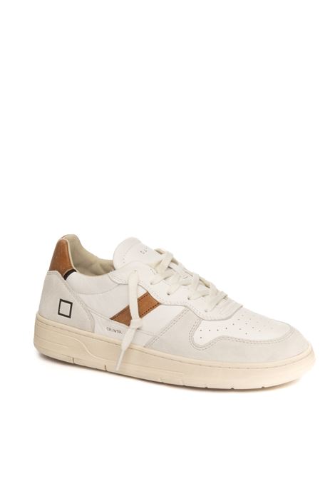 White/tan court 2.0 sneaker D.A.T.E. | COURT 2.0 UNATURAL-WHT/CUO